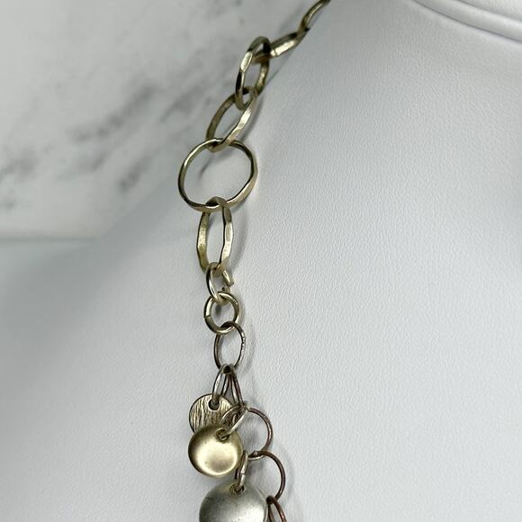 Chico's Multi Tone Beaded Bib Necklace - Picture 9 of 10